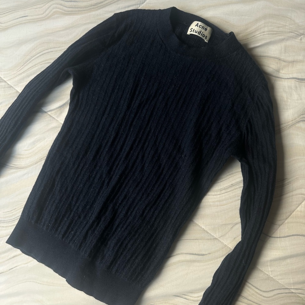 Acne Studios navy blue Crewneck wool Sweater 💙